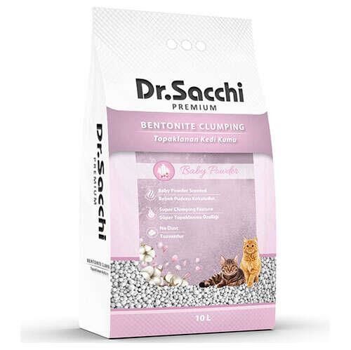 Dr.Sacchi Bebek Pudrası Kokulu Bentonit Kedi Kumu 10 Lt