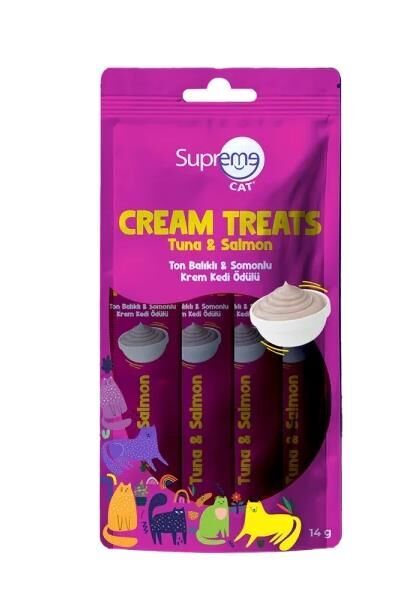 Supreme Cat Ton Balıklı ve Somonlu Likit Kedi Ödül Maması 4x14 gr