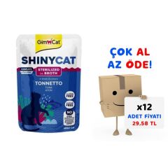 Gimcat Shinycat Pouch Ton Balıklı Kısırlaştırılmış Kedi Yaş Maması 70 gr 12'li Paket