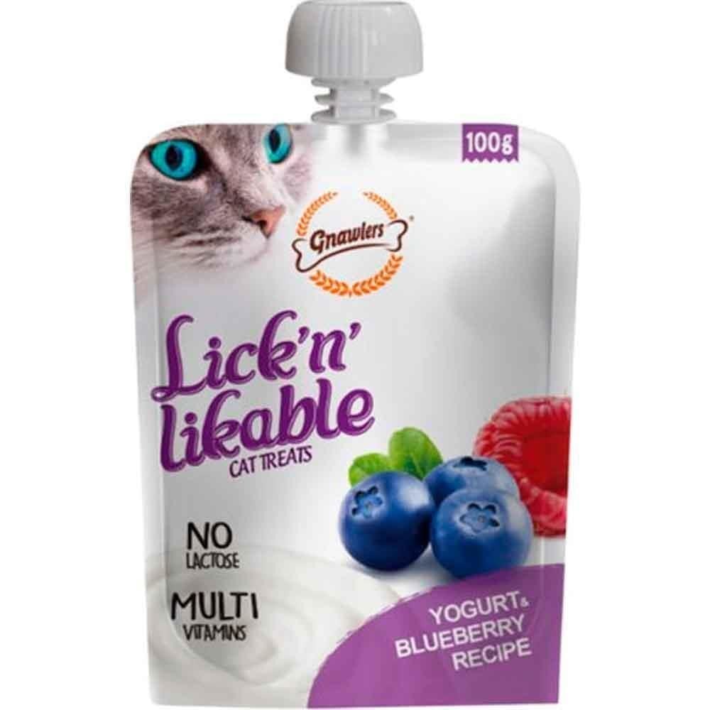 Gnawlers Kedi Ödülü Yoğurtlu ve Yaban Mersinli Krema 100 Gr