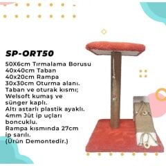 SB Pet Oturaklı Rampalı Tırmalama