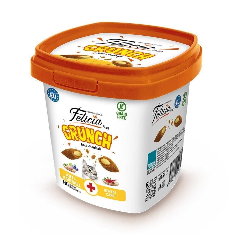 Felicia Hairball Crunch Tavuklu Kedi Ödül Maması 100g