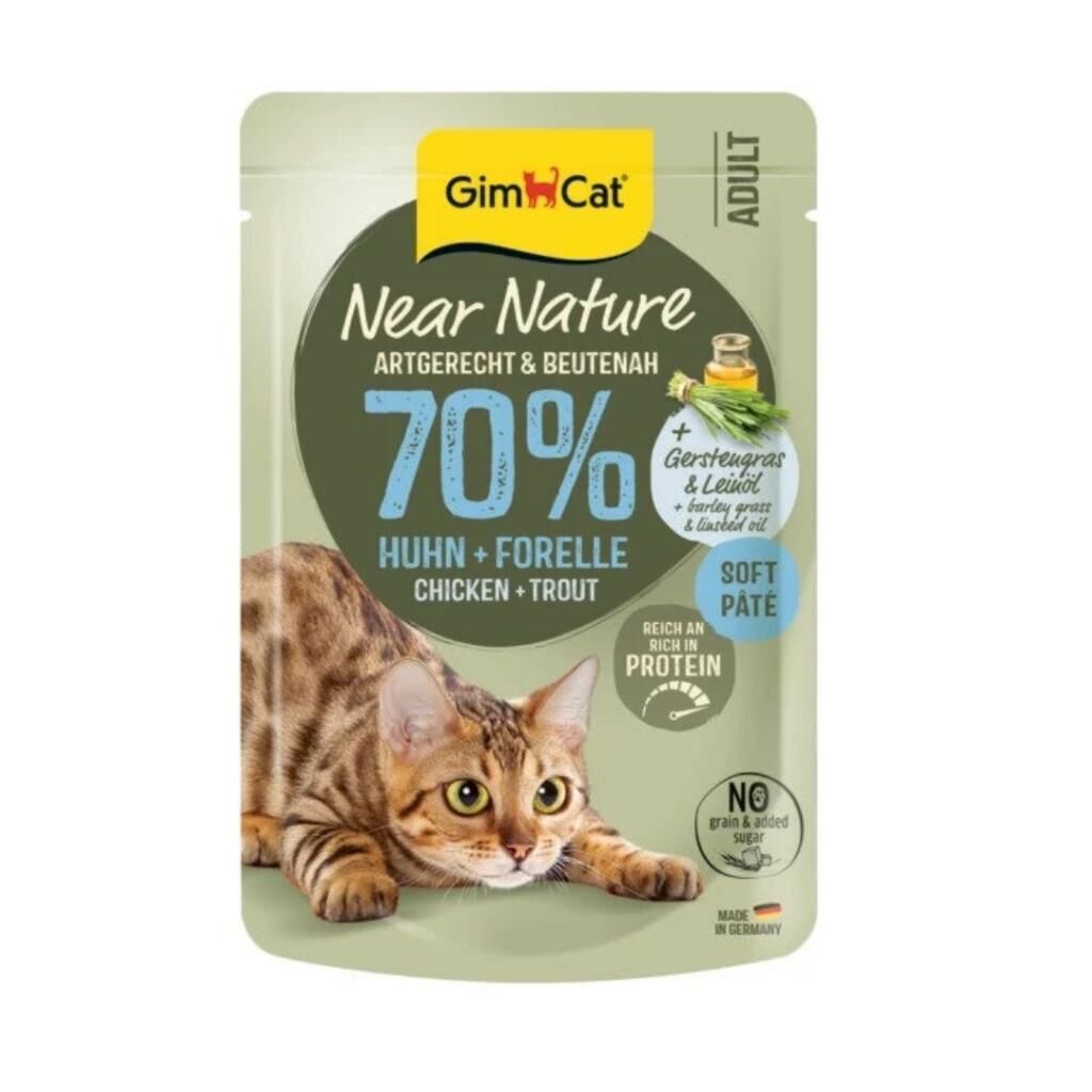 Gimcat Near Nature Tavuklu Balkabaklı Kedi Yaş Maması 85 Gr