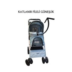 Tommy Evcil Hayvan Arabasi 78x46x99 Cm Turkuaz Max 15 Kg
