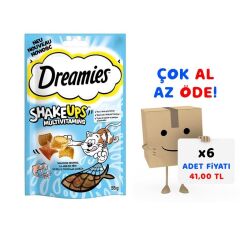 Dreamies ShakeUps Multivitaminli Deniz Ürünleri Kedi Ödül Maması 55 Gr 6'lı Paket
