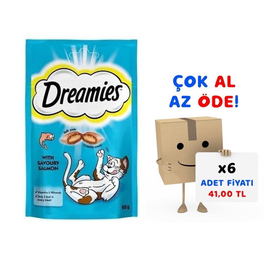 Dreamies Somonlu Kedi Ödülü 60 Gr 6'lı Paket