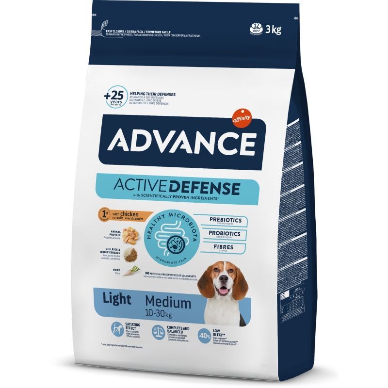 Advance Light Tavuklu Orta Boy Yetişkin Köpek Maması 3 kg
