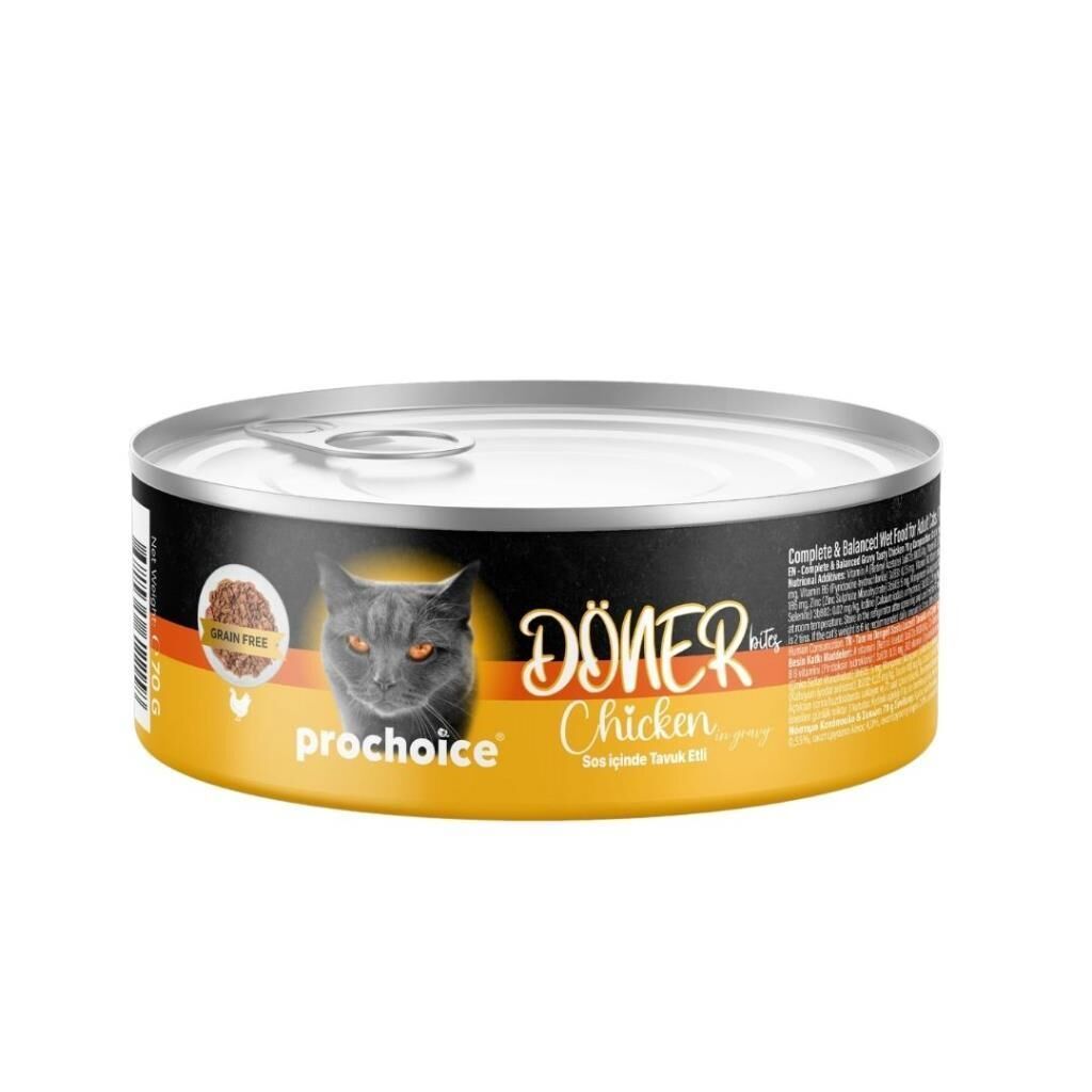 Prochoice Döner Bites Tavuklu Yetişkin Kedi Konservesi 70 GR