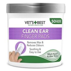 Vets Best Kedi ve Köpek Kulak Temizleme Parmak Pedi 50li