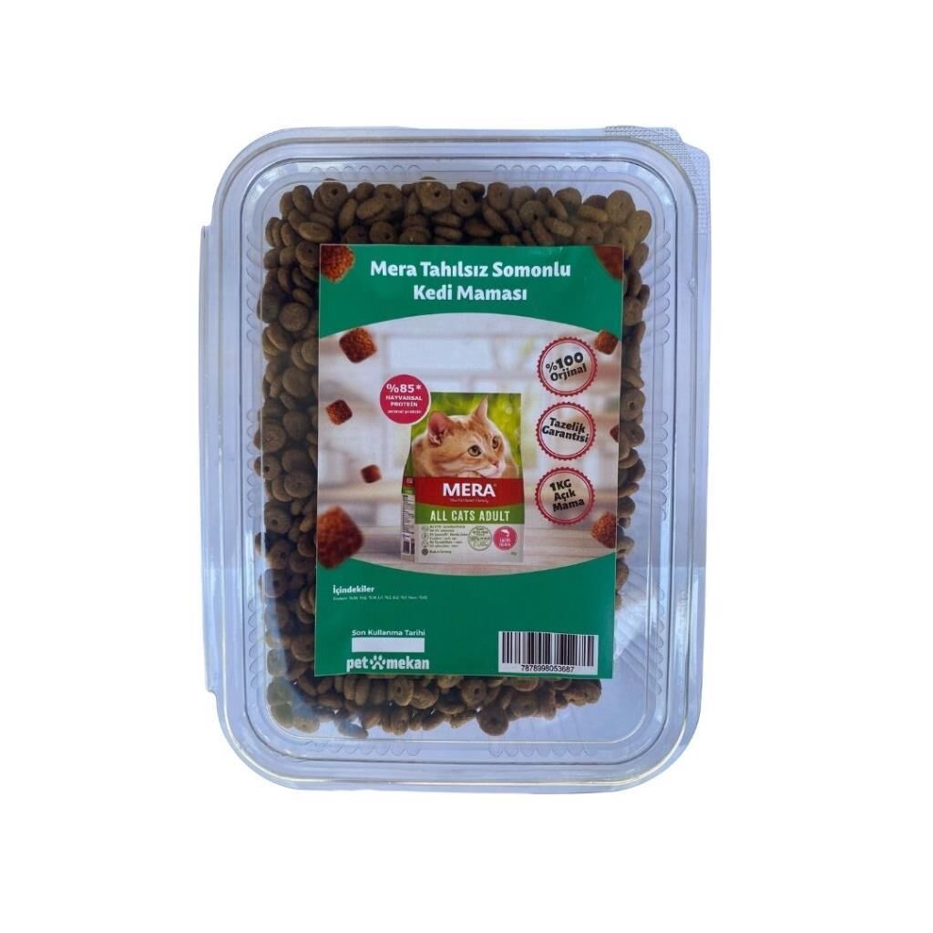 Mera Tahılsız Somonlu Kedi Maması 1 Kg (AÇIK PAKET)