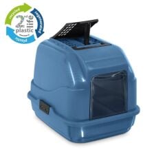 Imac Easy Cat Filtreli Kapalı Kedi Tuvalet Kabı Mavi