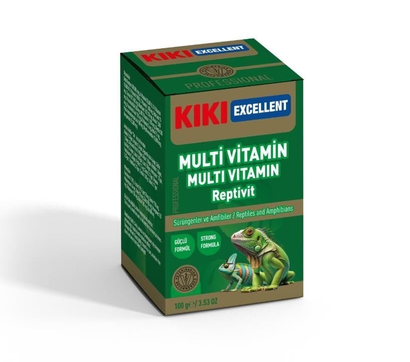 Kiki Excellent Sürüngen ve Amfibiler İçin Muzlu Kalsium Tozu 100 Gr