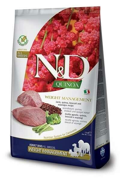 ND Quinoa Weight Management All Breed Kuzu Kinoa Aromalı Light Köpek Maması 7 Kg