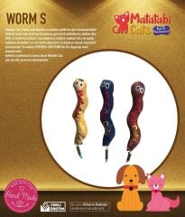 Matatabi Cats Worm Solucan Şeklinde Orta Boy Kedi Oyuncağı
