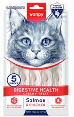 Wanpy Digestive Health Somon Balığı Ve Tavuk Krema Kedi Ödül 5*14 Gr