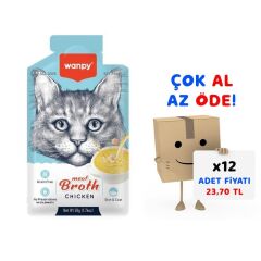 Wanpy Tavuk Etli Kedi Çorbası 50 Gr 12'li Paket