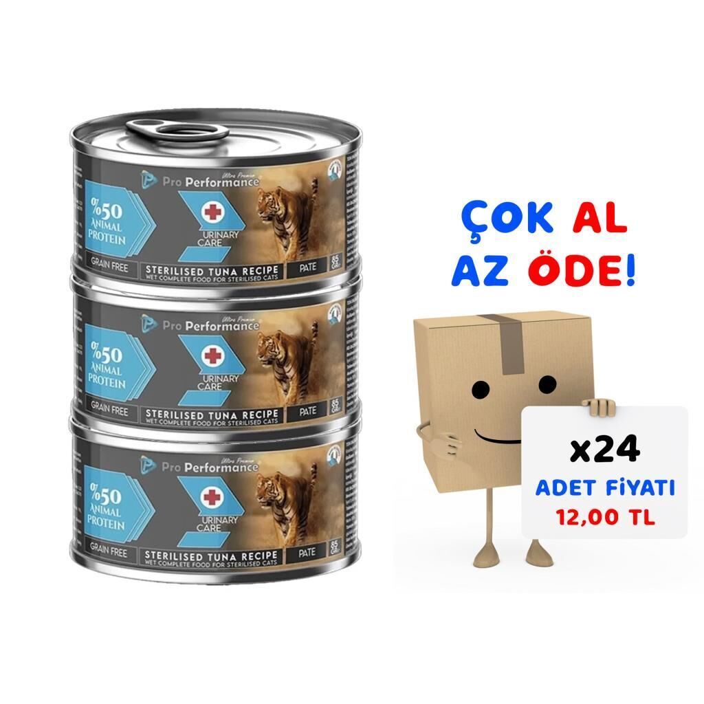 Pro Performance Ton Balıklı Kısırlaştırılmış Kedi Yaş Maması 85 Gr 24'lü SKT: 27/11/2025
