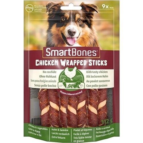 8in1SmartBones Tavuk Sargılı Stick Mini Köpek Ödülü 9 Adet 112 gr