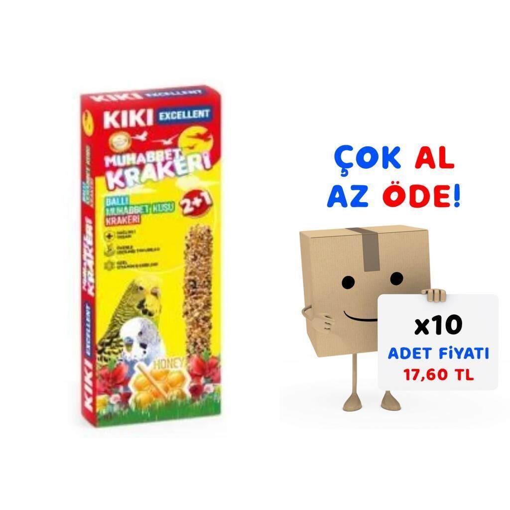 Kiki Excellent Ballı Kraker 3 Adet ( MUHABBET ) 10'lu Paket