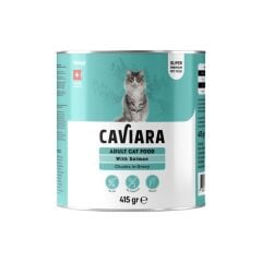 Caviara Sos İçinde Et Parçacıklı Somonlu Yetişikin Kedi Konserversi 415 Gr