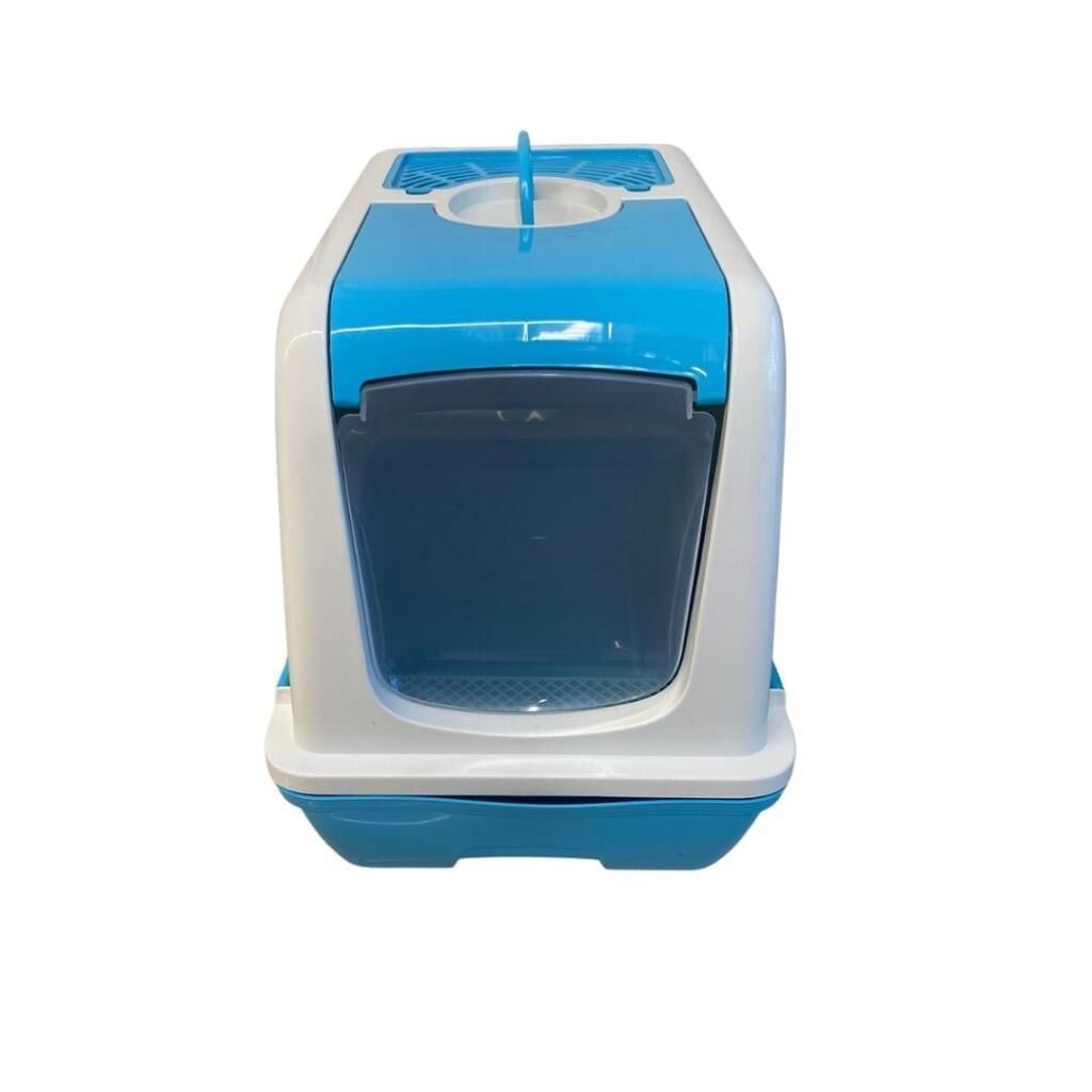 Şenyayla Çekmeceli Orta Boy Kapalı  Kedi Tuvaleti Turkuaz