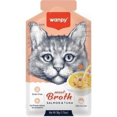 Wanpy Somonlu ve Ton Balıklı Kedi Çorbası 50 Gr