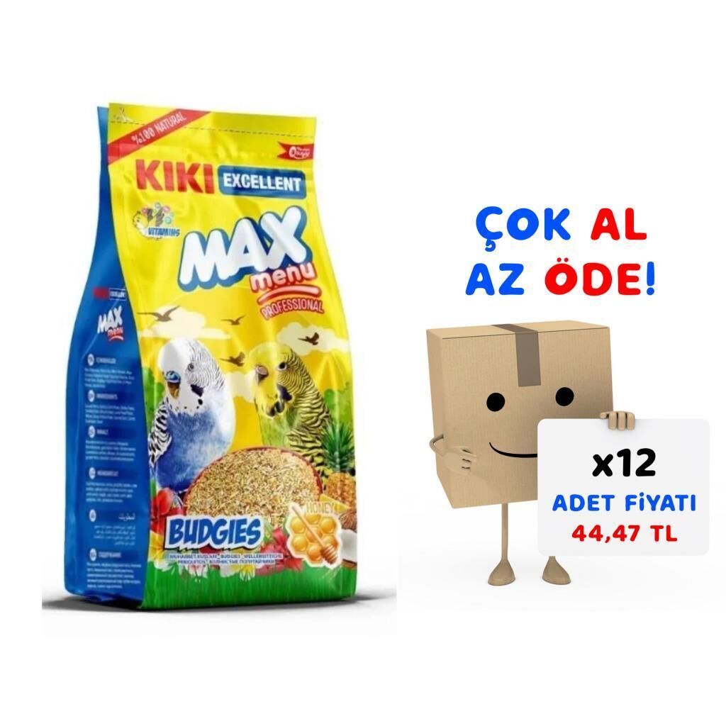 Kiki Excellent Kuş Max Menu Ballı Muhabbet Yemi 500 Gr 12'li Paket