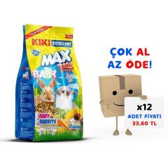 Kiki Excellent Kemirgen Max Menu Yavru Tavşan Yemi 500 Gr 12'li Paket